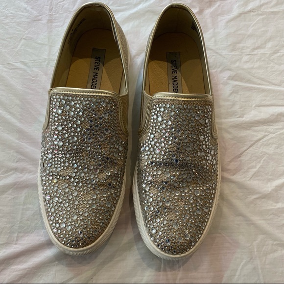 Steve Madden Crystal Slip ons SZ 9 style Ester in Beige - Picture 15 of 16